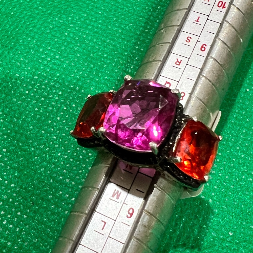New listing- Ruby sterling silver ring - Picture 8 of 13